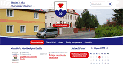 Desktop Screenshot of marianskeradcice.cz